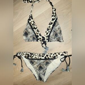 Bleu by Rod Beattie Mixed Print Bikini- Size 8